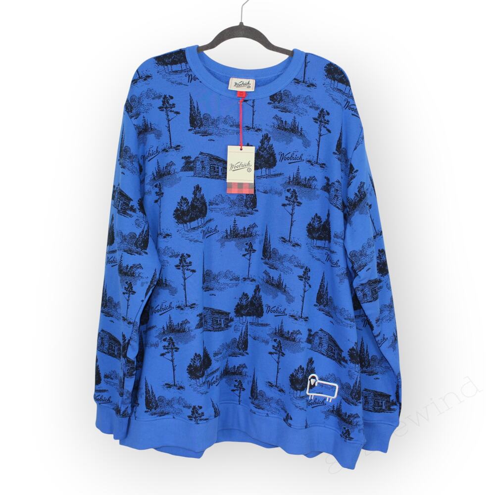 NEW 3XL Woolrich x Target Toile Print Pullover Sweatshirt Outdoor